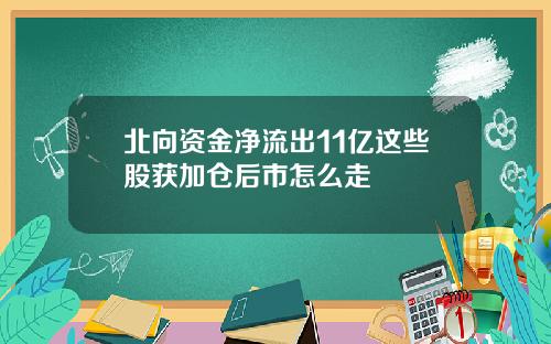 北向资金净流出11亿这些股获加仓后市怎么走