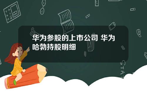 华为参股的上市公司 华为哈勃持股明细