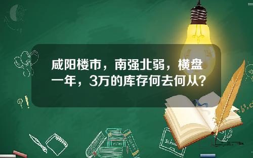 咸阳楼市，南强北弱，横盘一年，3万的库存何去何从？