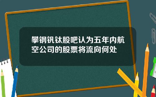 攀钢钒钛股吧认为五年内航空公司的股票将流向何处