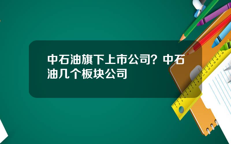 中石油旗下上市公司？中石油几个板块公司