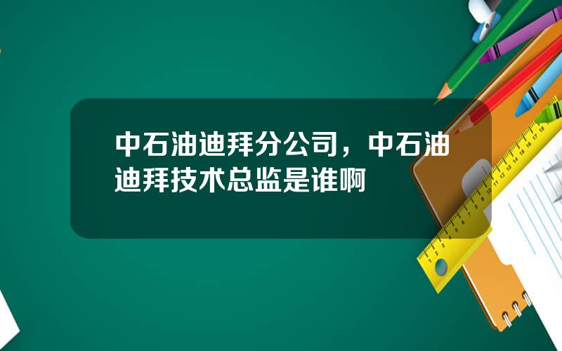 中石油迪拜分公司，中石油迪拜技术总监是谁啊