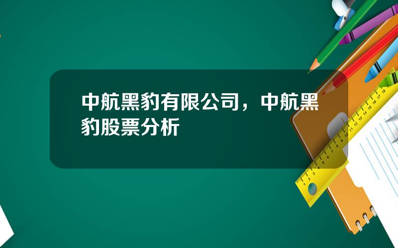 中航黑豹有限公司，中航黑豹股票分析