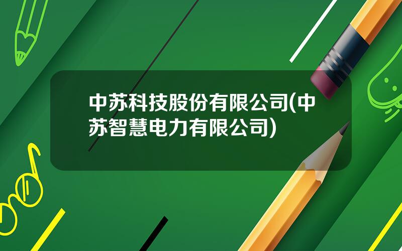 中苏科技股份有限公司(中苏智慧电力有限公司)