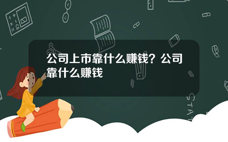 公司上市靠什么赚钱？公司靠什么赚钱