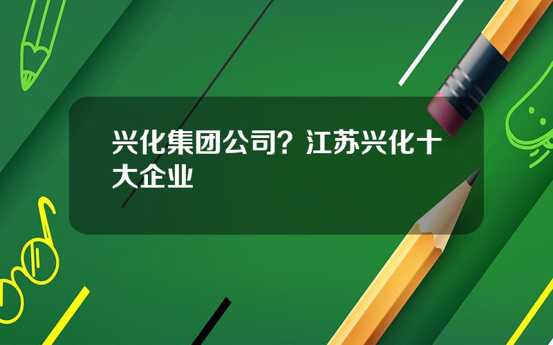 兴化集团公司？江苏兴化十大企业