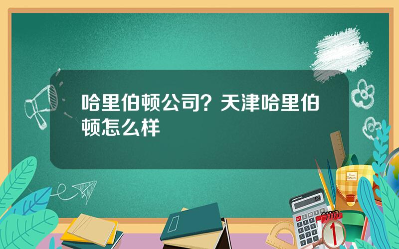 哈里伯顿公司？天津哈里伯顿怎么样