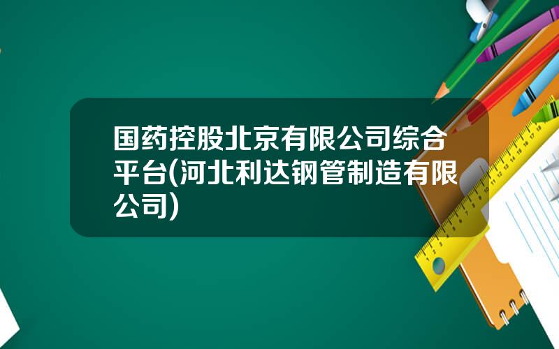 国药控股北京有限公司综合平台(河北利达钢管制造有限公司)