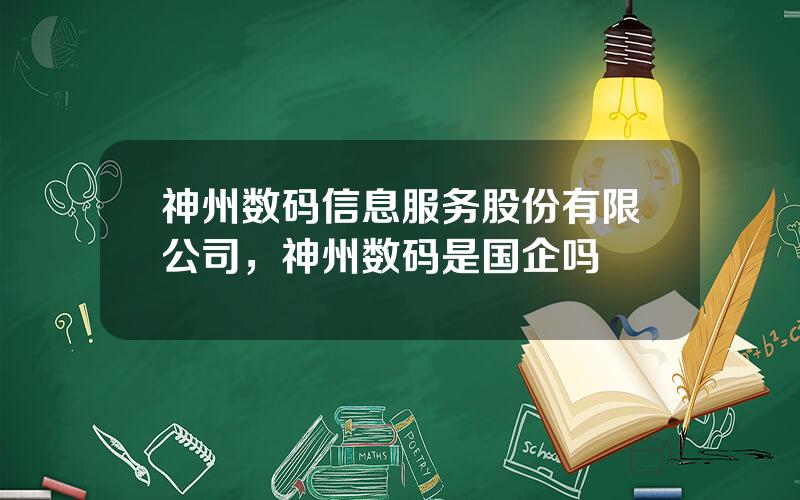 神州数码信息服务股份有限公司，神州数码是国企吗